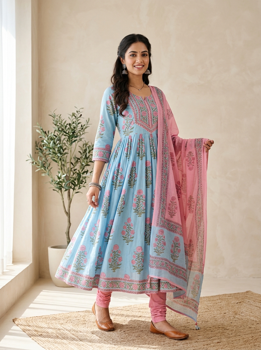 Cotton Anarkali & Flared
